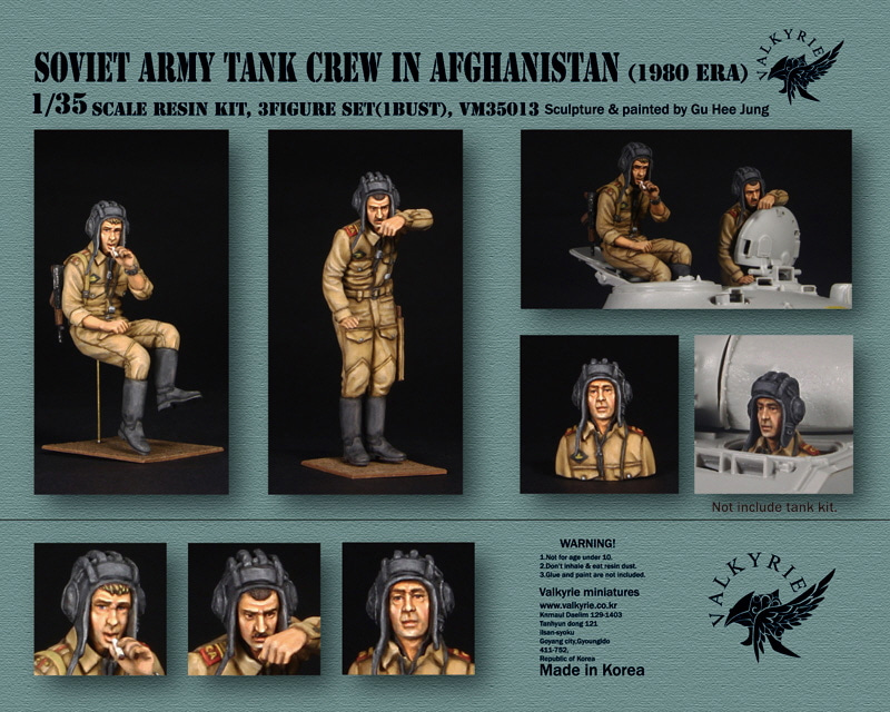 1/35 Soviet Army Tank Crew in Afghanistan - 1980 Era (2 Figures and 1 Bust)