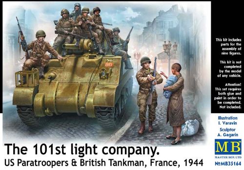 MB35164 1/35 The 101st light company. US Paratroopers/British Tankman France1944