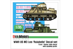 WWII US M3 Lee&quot;Lulubelle&quot; decalset