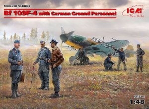 ICM48805 1/48 BF109F-4 with German Ground Personnel