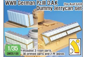 DM35108 1/35 WWII German Pz.III D.A.K Dummy Jerry can set
