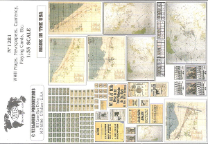 VP1281 1/35 WWII Maps, Newspapers, Currency, Playing Cards, Et