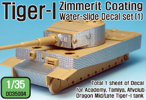 DD35004 1/35 Tiger-I Mid/Late Zimmerit Decal set
