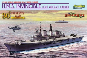 DR7128 1/700 H.M.S. Invincible Light Aircraft Carrier-Falklands War 30th Anniversary