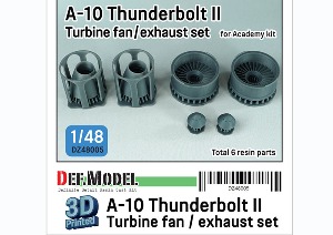 DZ48005 1/48 A-10 Thunderbolt II Turbine fan / Exhaust nozzle set for Academy