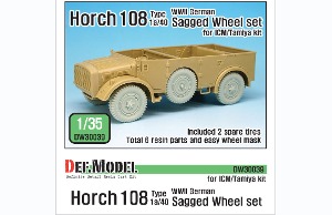 DW30039 1/35 WW2 German Horch 108 typ1a/40 Wheel set 1(for ICM/Tamiya 1/35)