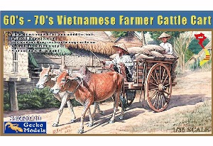 35GM0110 1/35 60&#039;s-70&#039;s Vietnamese Farmer Cattle Cart Set