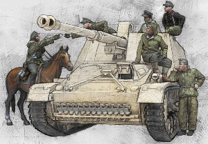 CP35511 1/35 WWII 독일 전차병과 말 탄 병사
