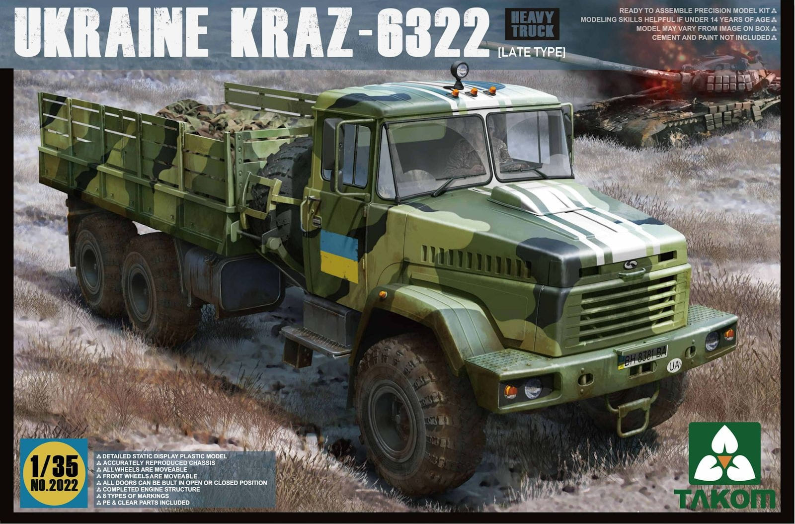1/35 Ukraine KRAZ 6322 Heavy Truck Late Type
