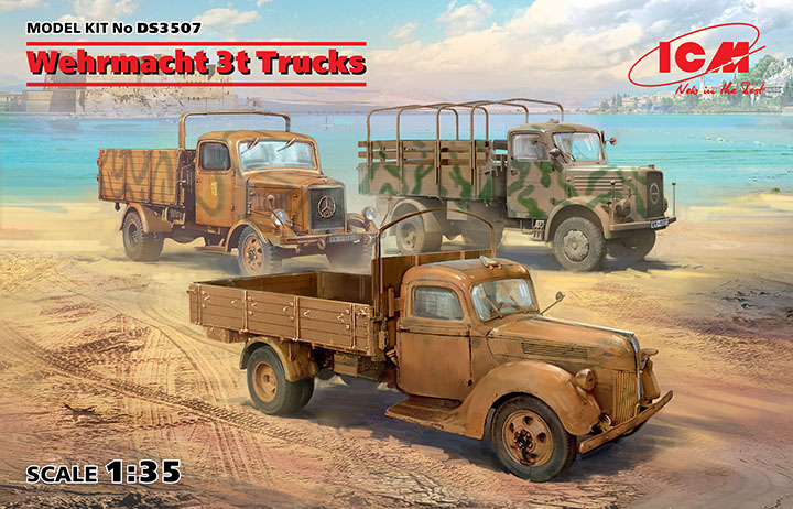 1/35 Wehrmacht 3t Trucks Set - V3000S, KHD S3000, L3000S