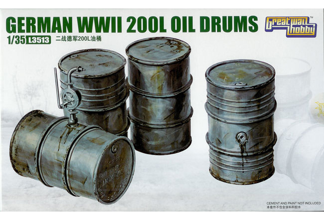 1/35 WWII German 200L Oil Drums Set