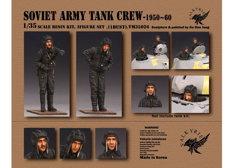 1/35 Soviet Army Tank Crew - 1950 ~ 60 Era (2 Figures and 1 Bust)