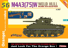 DR9156 1/35 M4A3(75)W Weld Hull w/Logs/Backpacks