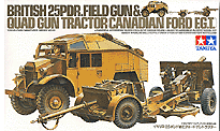 TA35044 1/35 Quad Gun Tractor w/25 PDR Gun
