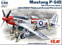 ICM48153 1/48 P-51D USAF fighter + US Pilots and technics