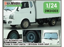 DW24003 1/24 Hyundai Porter II steel wheel set (for 1/24 Academy kit)