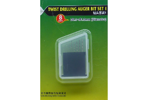 TRU09954 Twist Drilling Auger Bit Set1 0.3-1mm 8pcs