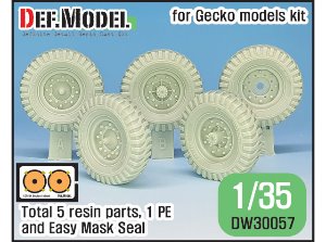 DW30057 1/35 British Bedford MWD 15cwt Truck Sagged wheel set (for Gecko models)