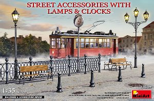 MI35639 1/35 Street Accessories with Lamps and Clocks