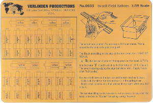VP0033 1/35 Israeli Field Rations
