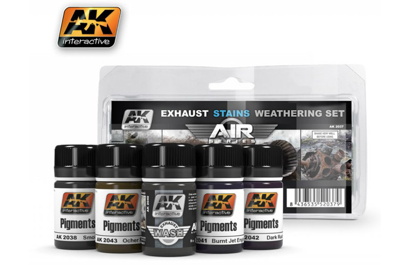 AK2037 Exhaust Stains Weathering Set (5x35mL)